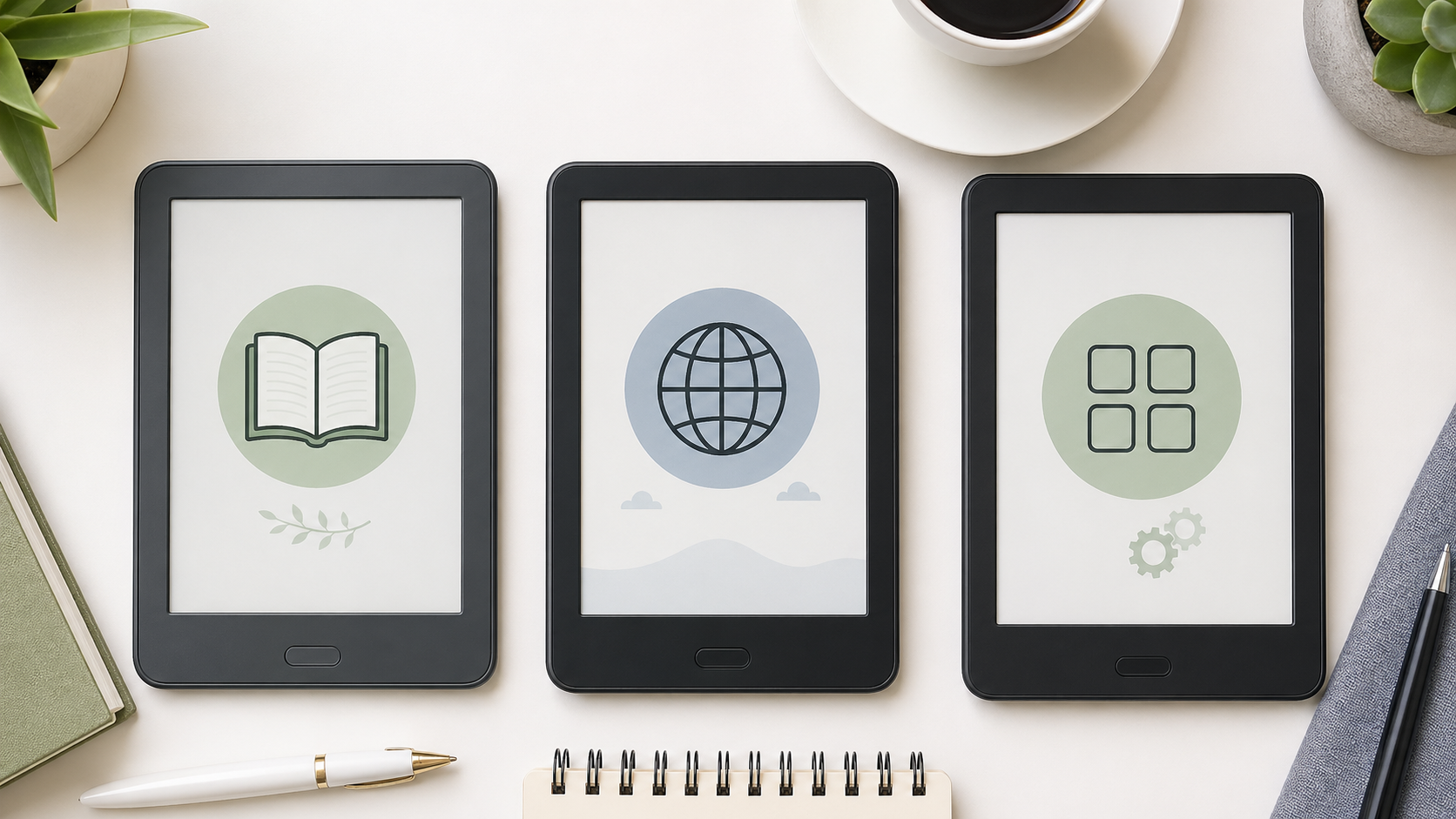 전자책 리더기 사용 유형 비교 이미지