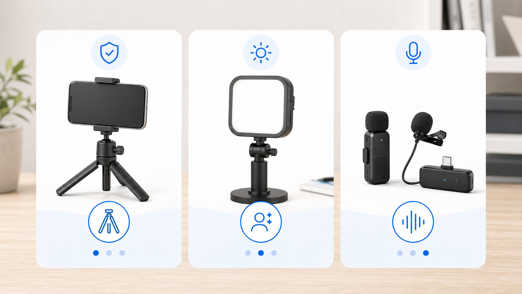 유튜브 장비 입문 세팅 비교 이미지